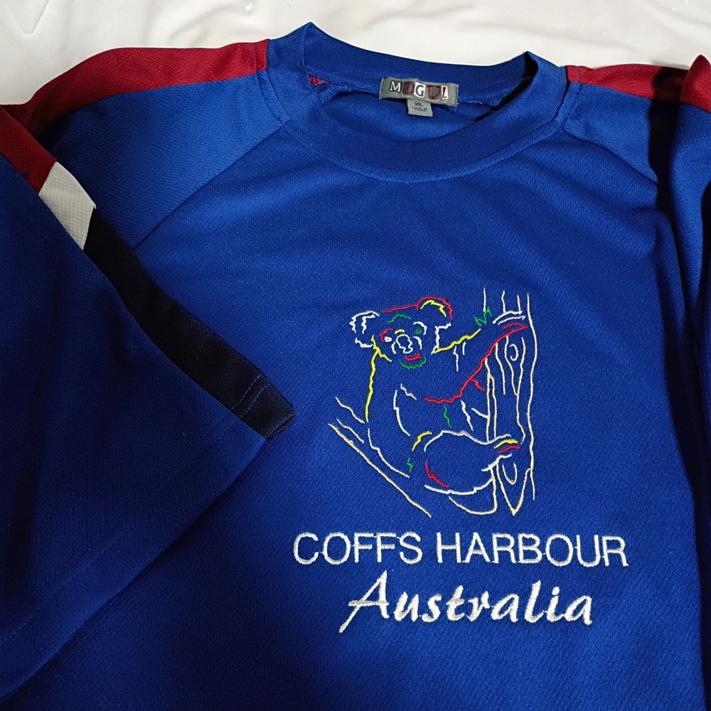 Mogul Coffs Harbour‎ Australia T Shirt Mens XL Blue Koala Souvenir Sportswear